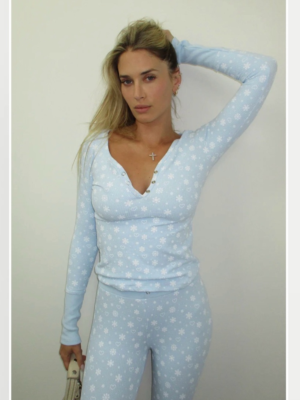 FRANKIES BIKINIS angel thermal top in flurries XL